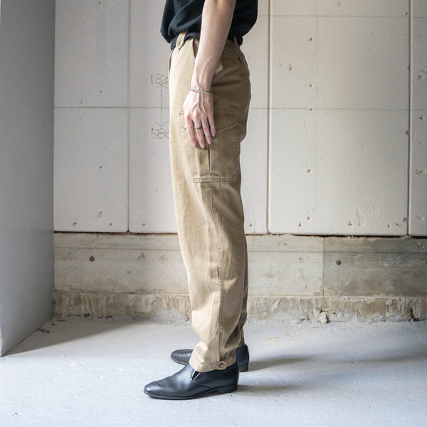 1980s  'L.L.Bean' beige color chino pants -with cargo pocket -