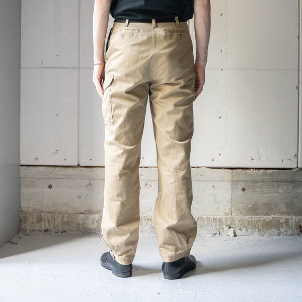 1980s  'L.L.Bean' beige color chino pants -with cargo pocket -