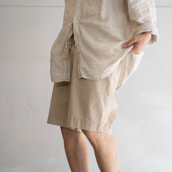 1990s Ralph Lauren cotton chino shorts -beige & waist cord remake- 1