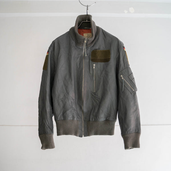 1980-00s German military pilot leather jacket -civilian type- -1