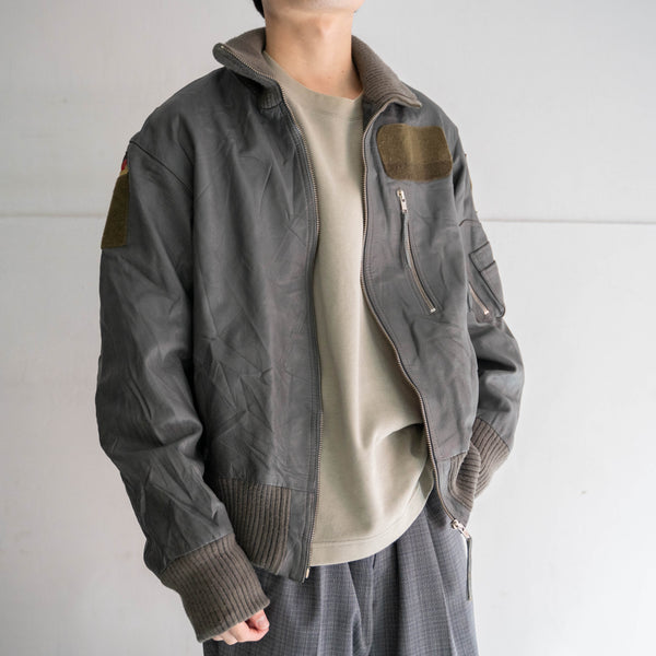1980-00s German military pilot leather jacket -civilian type- -1