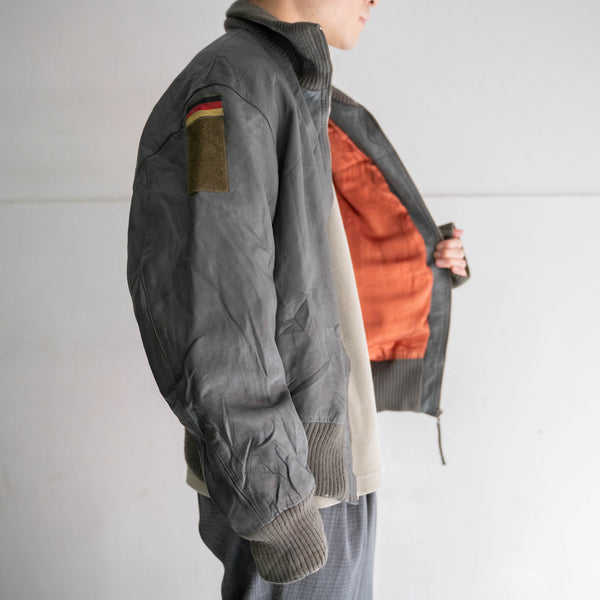 1980-00s German military pilot leather jacket -civilian type- -1