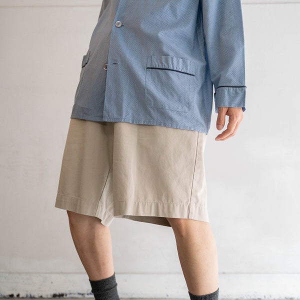 1990s Ralph Lauren cotton chino shorts -beige & waist cord remake- 2