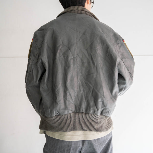 1980-00s German military pilot leather jacket -civilian type- -1