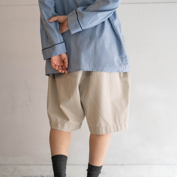 1990s Ralph Lauren cotton chino shorts -beige & waist cord remake- 2