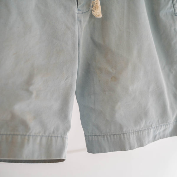 1990s Ralph Lauren cotton chino shorts -sky blue & waist cord remake-