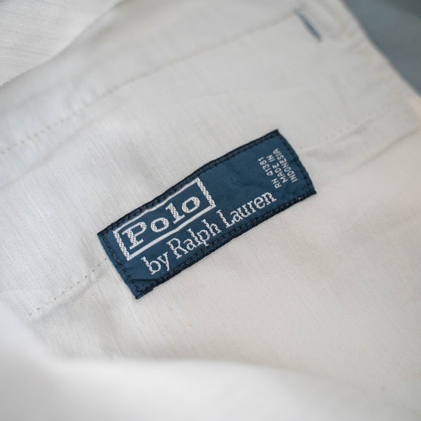 1990s Ralph Lauren cotton chino shorts -sky blue & waist cord remake-