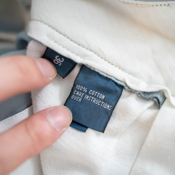 1990s Ralph Lauren cotton chino shorts -sky blue & waist cord remake-