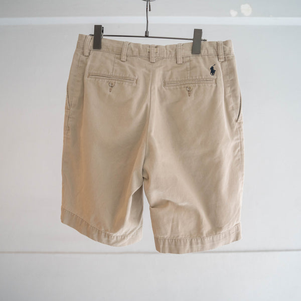 1990s Ralph Lauren cotton chino shorts -beige & waist cord remake- 1