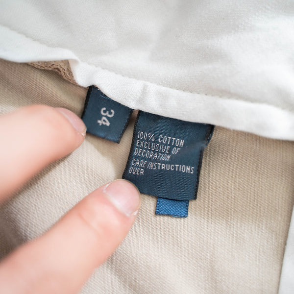 1990s Ralph Lauren cotton chino shorts -beige & waist cord remake- 1