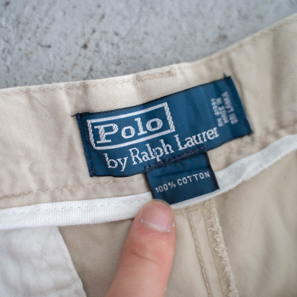 1990s Ralph Lauren cotton chino shorts -beige-