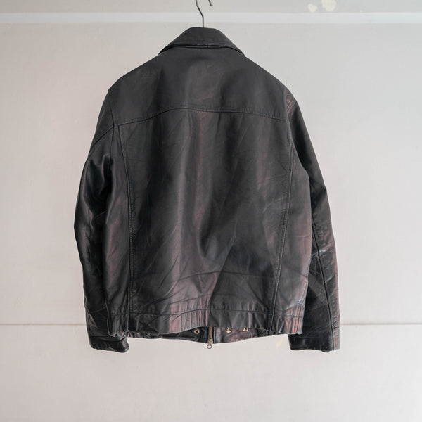 1970-90s French military pilot leather jacket -civilian type- -3