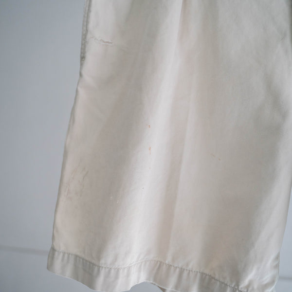 1990s Ralph Lauren cotton chino shorts -ivory & waist cord remake- 1