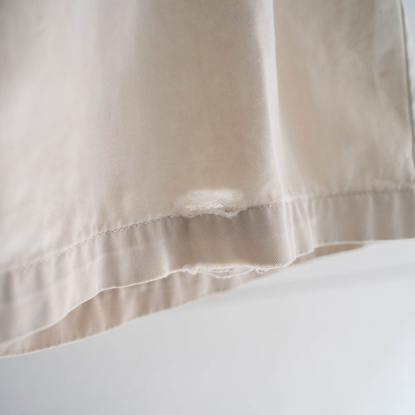 1990s Ralph Lauren cotton chino shorts -ivory & waist cord remake- 1