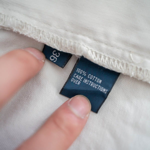 1990s Ralph Lauren cotton chino shorts -ivory & waist cord remake- 1