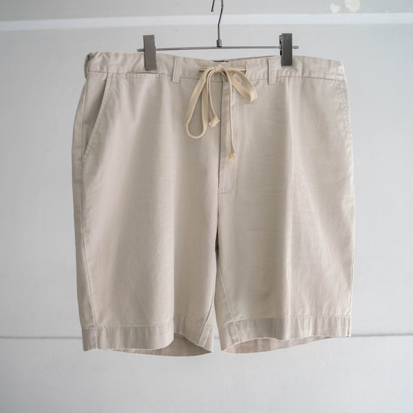1990s Ralph Lauren cotton chino shorts -beige & waist cord remake- 2