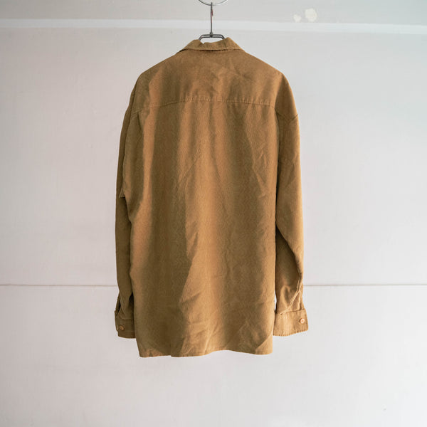 1990s mustard fake suede weavy shirt