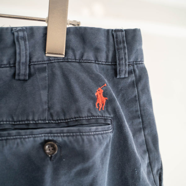 1990s Ralph Lauren cotton chino shorts -navy- 2
