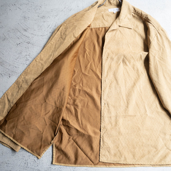 1990s mustard fake suede weavy shirt