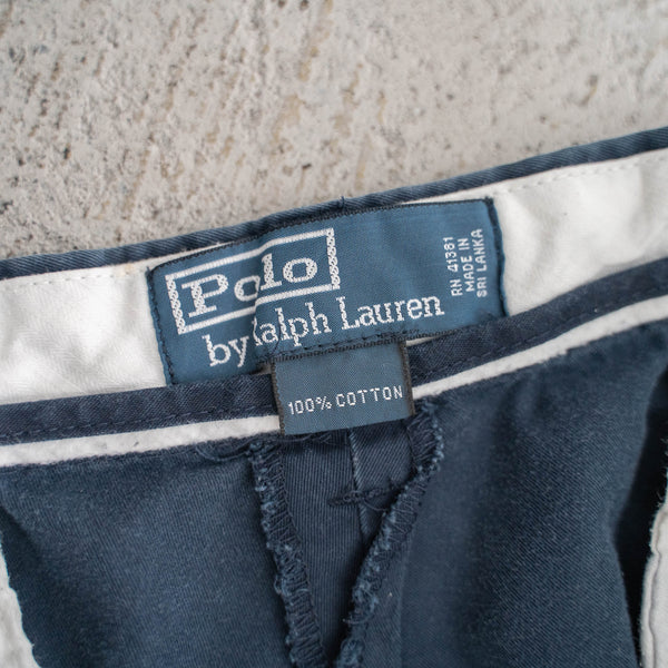 1990s Ralph Lauren cotton chino shorts -navy- 2