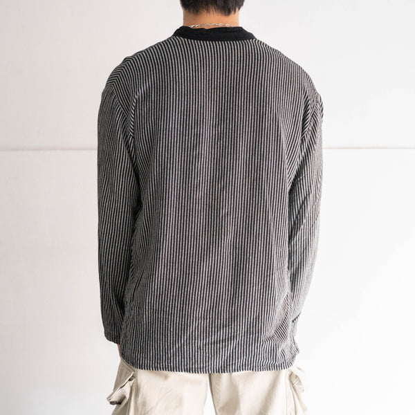 around 1990s black striped skipper smock