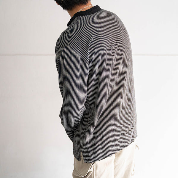 around 1990s black striped skipper smock