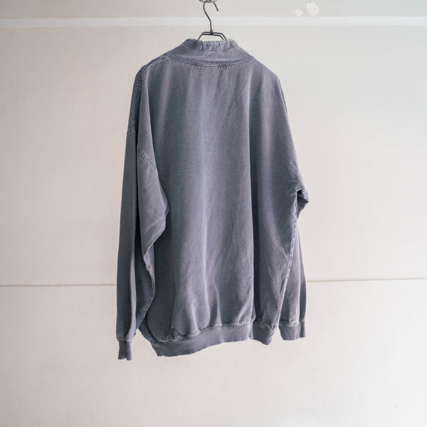 1990s faded blue cotton smock -big size-