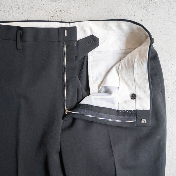1980s Japan vintage black wool slacks -1