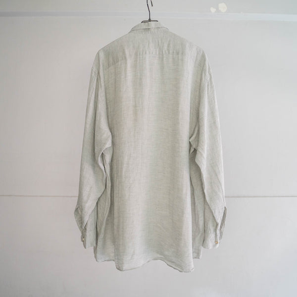 around 1990s sherbet green linen 100 tyrolean shirt