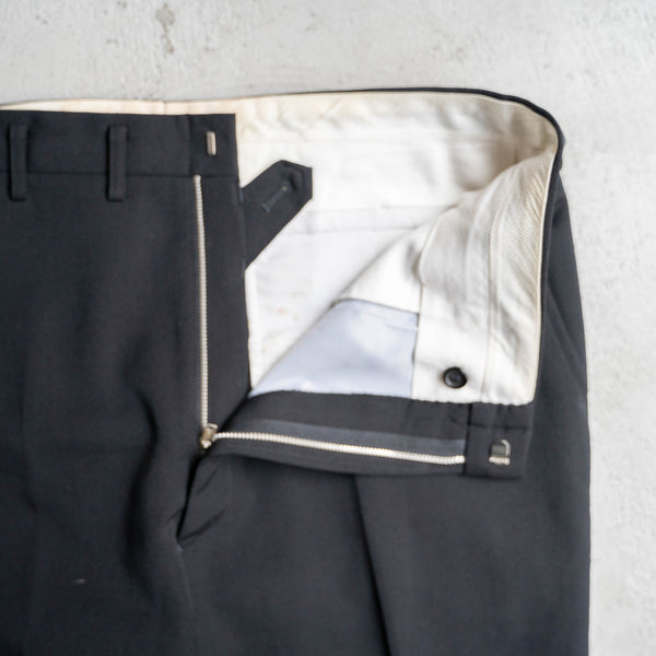 1980s Japan vintage black wool slacks -3