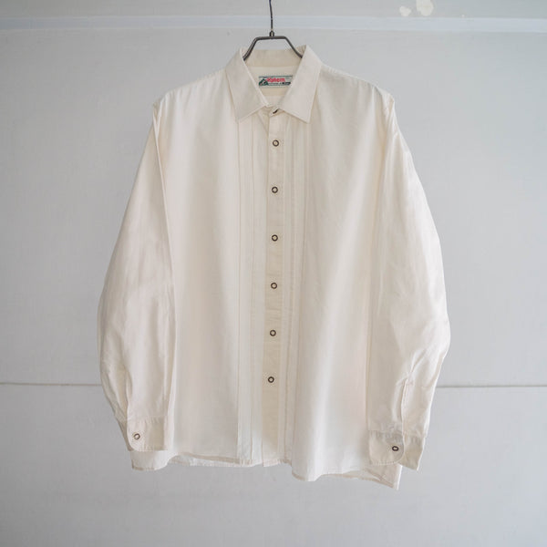 around 1990s off white color tyrolean shirt 'with front design'