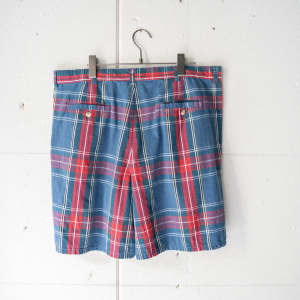 around 1990s rad based checked short pants