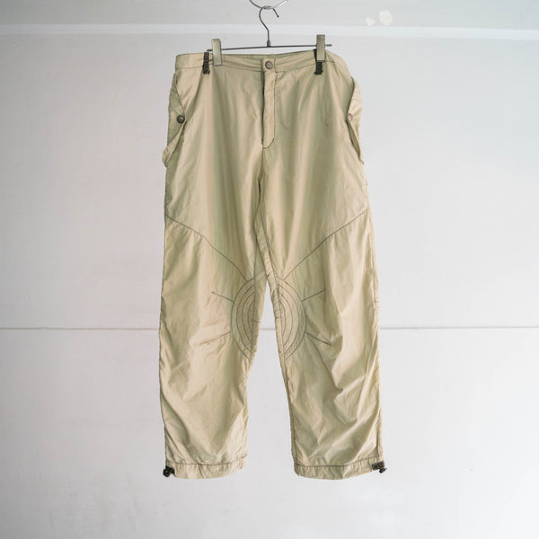 2000s light khaki nylon tech pants