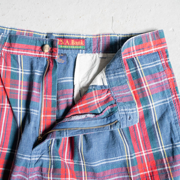 around 1990s rad based checked short pants