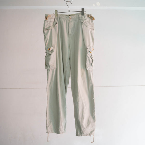 2000s ivory over-gimmick cargo pants