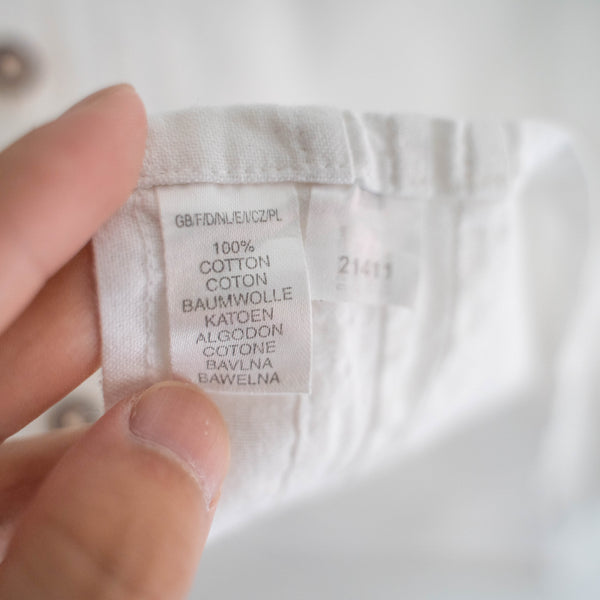 around 1990s white color tyrolean shirt 'with front design'