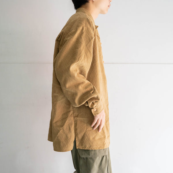 1990s mustard fake suede weavy shirt