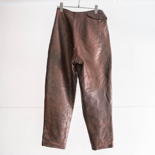 around 1950s Europe brown color leather pants 'good used condition'