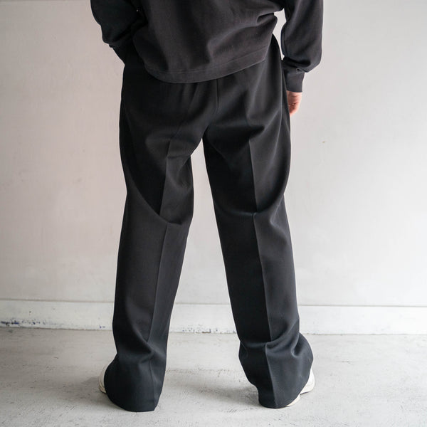 1980s Japan vintage black wool slacks -1
