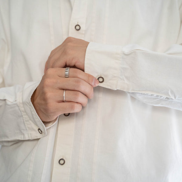 around 1990s off white color tyrolean shirt 'with front design'