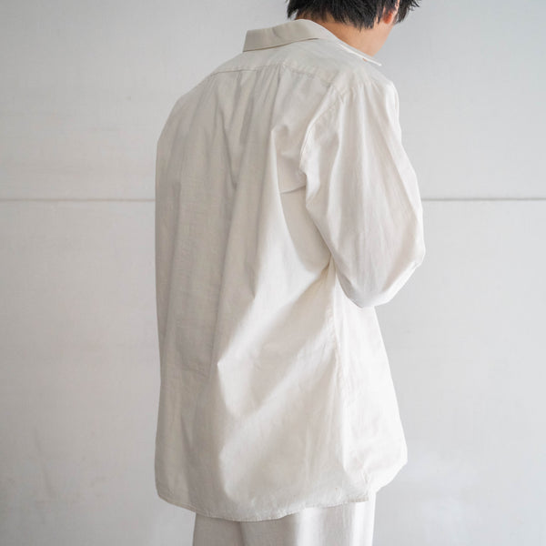 around 1990s off white color tyrolean shirt 'with front design'