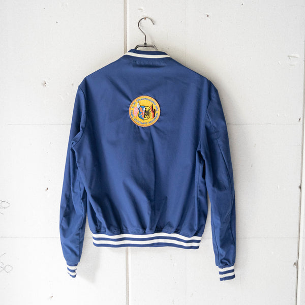 around 1990s 'C&A' blue color stadium jumper -with patch-