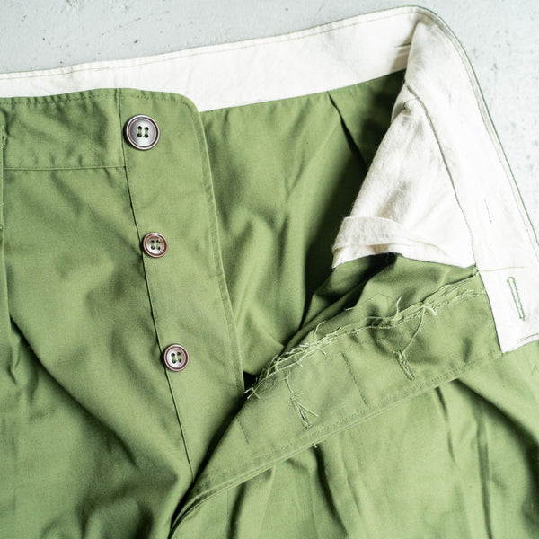 1980s Japan vintage light green military pants 'dead stock'