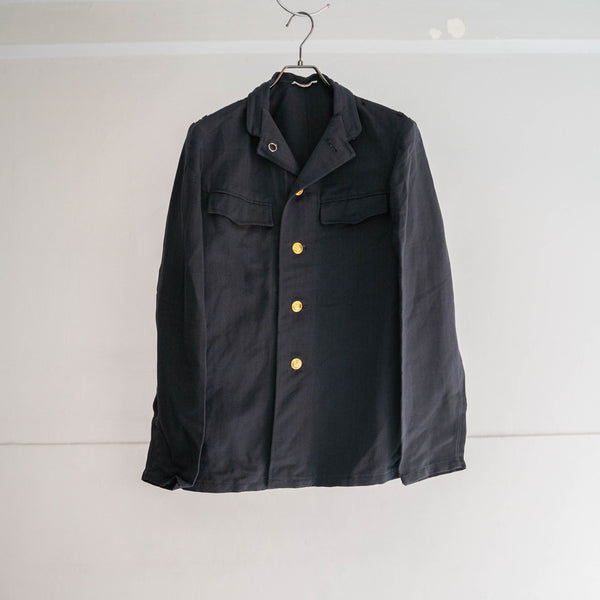1940s German military gray HBT stand collar jacket 'dead stock'