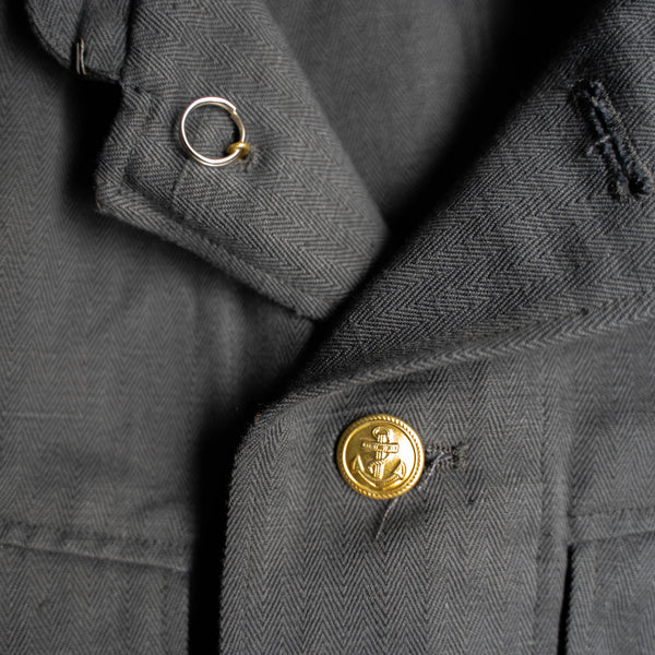 1940s German military gray HBT stand collar jacket 'dead stock'