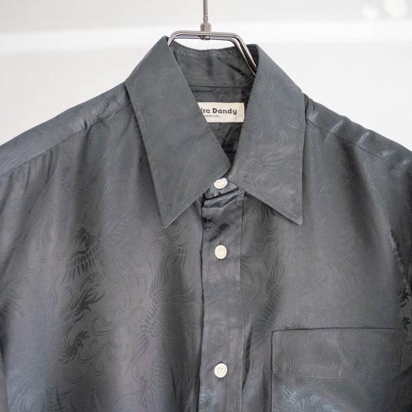 1980-90s black color chinese-design shirt