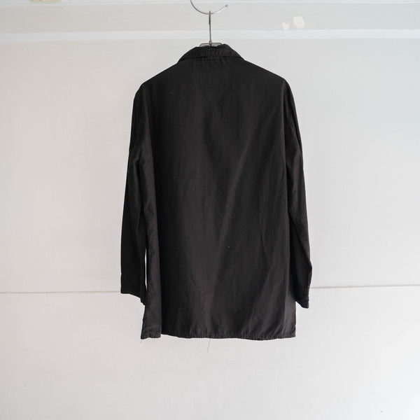1990s pajama shirt -black dyed-