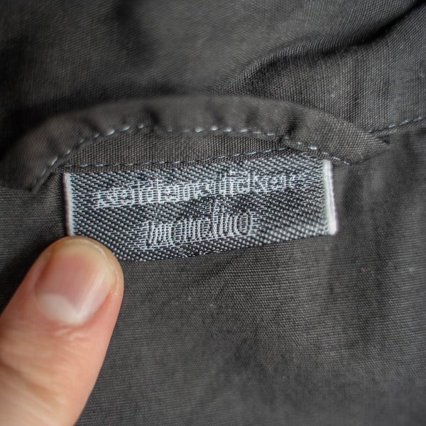 1990s pajama shirt -black dyed-
