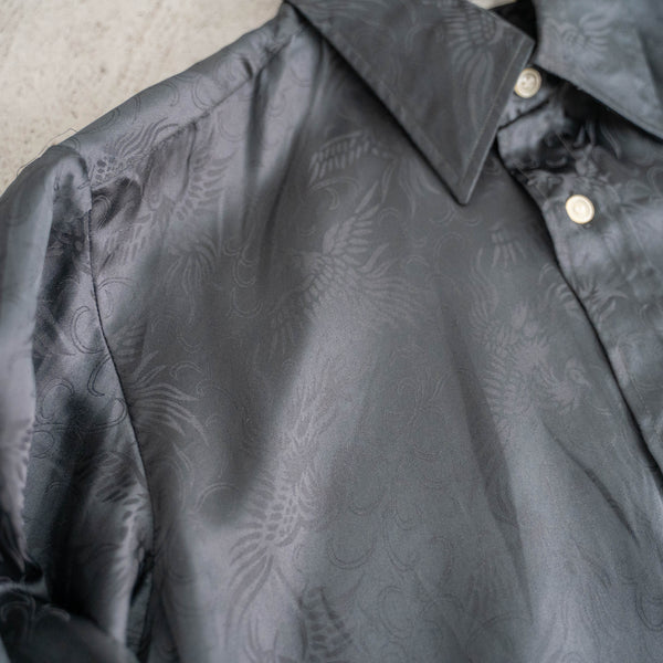 1980-90s black color chinese-design shirt