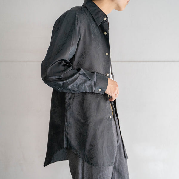 1980-90s black color chinese-design shirt